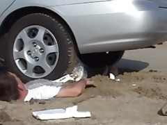 strand auto voeten fetisch voet fetish footjob